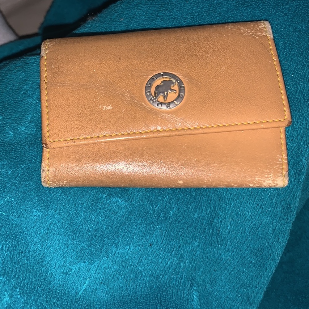 Hunting World black rugged soft leather‎ card holder wallet key holder keychain